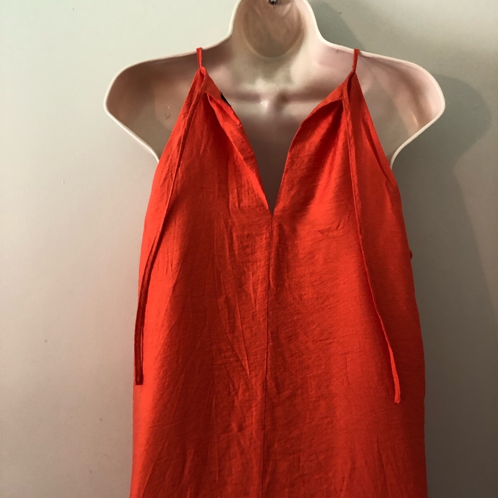 The Limited High Low Colorblock Orange and Tan Dress Size XS - Picture 8 of 12